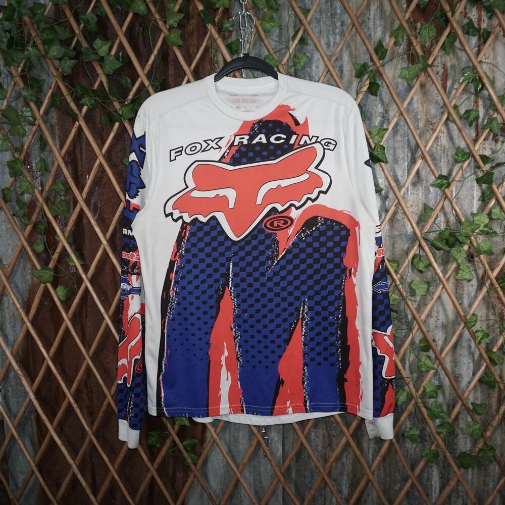 M - Vintage Y2K Fox Racing T-Shirts motocross bike jersey